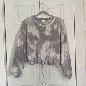 Pink Rose Tie Dye Crew Neck